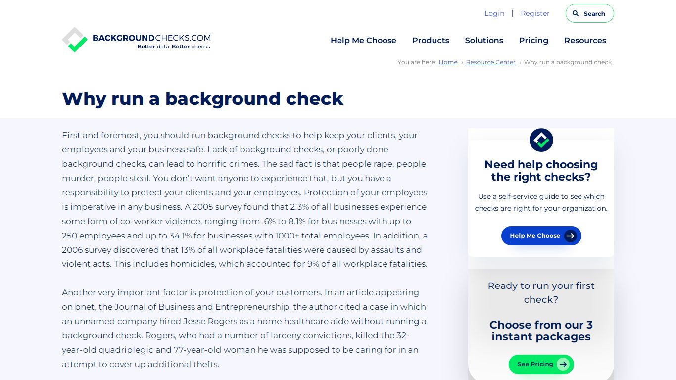 Why run a background check